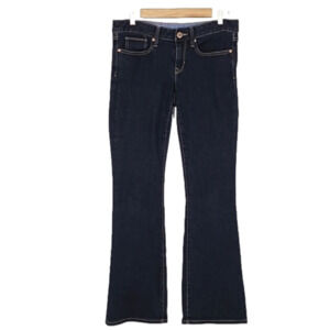 Gap 1969 Curvy Profile Dark Rinse Ankle Flare Jeans 28/6 a/c